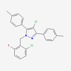 4-chloro-1-(2-chloro-6-fluorobenzyl)-3,5-bis(4-methylphenyl)-1H-pyrazole