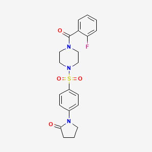 1-[4-({4-[(2-Fluorophenyl)carbonyl]piperazin-1-yl}sulfonyl)phenyl]pyrrolidin-2-one