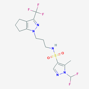 1-(difluoromethyl)-5-methyl-N-{3-[3-(trifluoromethyl)-5,6-dihydrocyclopenta[c]pyrazol-1(4H)-yl]propyl}-1H-pyrazole-4-sulfonamide