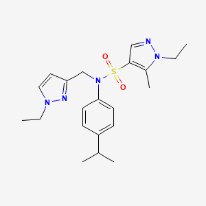 1-ethyl-N-[(1-ethyl-1H-pyrazol-3-yl)methyl]-5-methyl-N-[4-(propan-2-yl)phenyl]-1H-pyrazole-4-sulfonamide