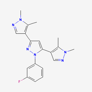 3,5-bis(1,5-dimethylpyrazol-4-yl)-1-(3-fluorophenyl)pyrazole