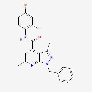 1-benzyl-N-(4-bromo-2-methylphenyl)-3,6-dimethyl-1H-pyrazolo[3,4-b]pyridine-4-carboxamide