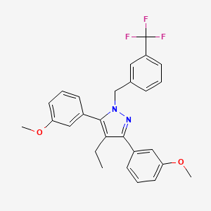 4-ethyl-3,5-bis(3-methoxyphenyl)-1-[3-(trifluoromethyl)benzyl]-1H-pyrazole