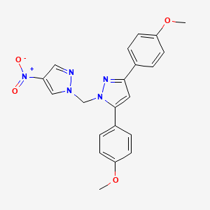 3,5-bis(4-methoxyphenyl)-1-[(4-nitro-1H-pyrazol-1-yl)methyl]-1H-pyrazole