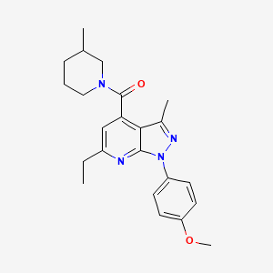 [6-ethyl-1-(4-methoxyphenyl)-3-methyl-1H-pyrazolo[3,4-b]pyridin-4-yl](3-methylpiperidin-1-yl)methanone