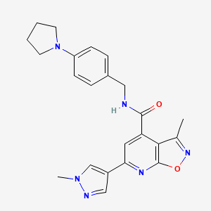 3-methyl-6-(1-methyl-1H-pyrazol-4-yl)-N-[4-(pyrrolidin-1-yl)benzyl][1,2]oxazolo[5,4-b]pyridine-4-carboxamide