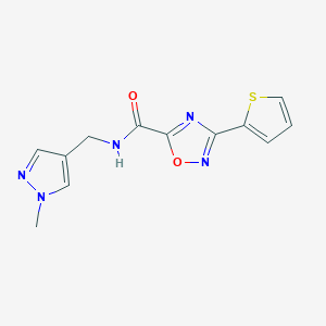 N-[(1-methyl-1H-pyrazol-4-yl)methyl]-3-(thiophen-2-yl)-1,2,4-oxadiazole-5-carboxamide