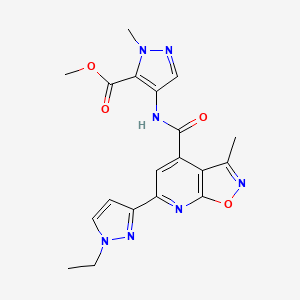 methyl 4-({[6-(1-ethyl-1H-pyrazol-3-yl)-3-methyl[1,2]oxazolo[5,4-b]pyridin-4-yl]carbonyl}amino)-1-methyl-1H-pyrazole-5-carboxylate