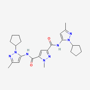 N,N'-bis(1-cyclopentyl-3-methyl-1H-pyrazol-5-yl)-1-methyl-1H-pyrazole-3,5-dicarboxamide