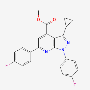 methyl 3-cyclopropyl-1,6-bis(4-fluorophenyl)-1H-pyrazolo[3,4-b]pyridine-4-carboxylate