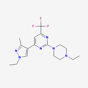 4-(1-ethyl-3-methyl-1H-pyrazol-4-yl)-2-(4-ethylpiperazin-1-yl)-6-(trifluoromethyl)pyrimidine