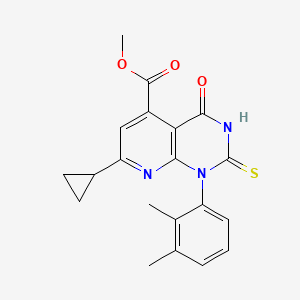 Methyl 7-cyclopropyl-1-(2,3-dimethylphenyl)-4-oxo-2-sulfanyl-1,4-dihydropyrido[2,3-d]pyrimidine-5-carboxylate