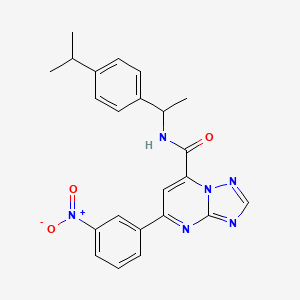 5-(3-nitrophenyl)-N-{1-[4-(propan-2-yl)phenyl]ethyl}[1,2,4]triazolo[1,5-a]pyrimidine-7-carboxamide