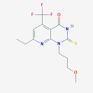 7-ethyl-1-(3-methoxypropyl)-2-sulfanyl-5-(trifluoromethyl)pyrido[2,3-d]pyrimidin-4(1H)-one