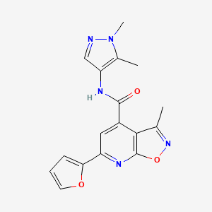 N-(1,5-dimethyl-1H-pyrazol-4-yl)-6-(furan-2-yl)-3-methyl[1,2]oxazolo[5,4-b]pyridine-4-carboxamide