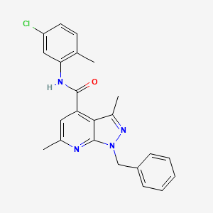 1-benzyl-N-(5-chloro-2-methylphenyl)-3,6-dimethyl-1H-pyrazolo[3,4-b]pyridine-4-carboxamide