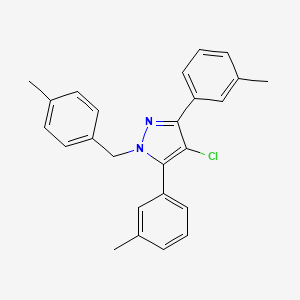 4-chloro-1-(4-methylbenzyl)-3,5-bis(3-methylphenyl)-1H-pyrazole