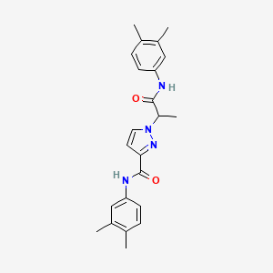 N-(3,4-dimethylphenyl)-1-{1-[(3,4-dimethylphenyl)amino]-1-oxopropan-2-yl}-1H-pyrazole-3-carboxamide