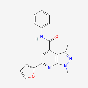 6-(furan-2-yl)-1,3-dimethyl-N-phenyl-1H-pyrazolo[3,4-b]pyridine-4-carboxamide