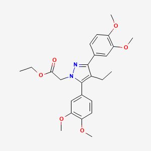 ethyl [3,5-bis(3,4-dimethoxyphenyl)-4-ethyl-1H-pyrazol-1-yl]acetate