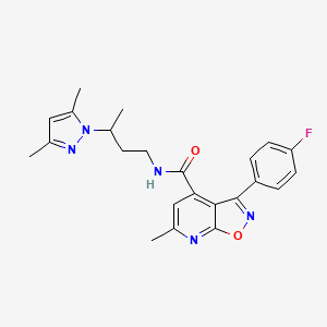 N-[3-(3,5-dimethyl-1H-pyrazol-1-yl)butyl]-3-(4-fluorophenyl)-6-methyl[1,2]oxazolo[5,4-b]pyridine-4-carboxamide