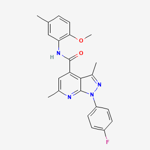 1-(4-fluorophenyl)-N-(2-methoxy-5-methylphenyl)-3,6-dimethyl-1H-pyrazolo[3,4-b]pyridine-4-carboxamide