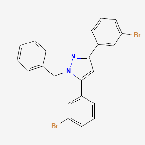 molecular formula C22H16Br2N2 B10918000 1-benzyl-3,5-bis(3-bromophenyl)-1H-pyrazole 