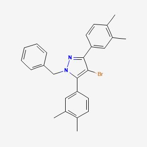 1-benzyl-4-bromo-3,5-bis(3,4-dimethylphenyl)-1H-pyrazole