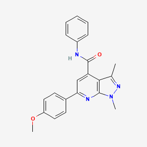 6-(4-methoxyphenyl)-1,3-dimethyl-N-phenyl-1H-pyrazolo[3,4-b]pyridine-4-carboxamide