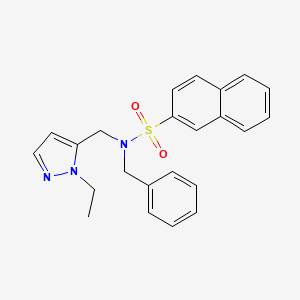 N-benzyl-N-[(1-ethyl-1H-pyrazol-5-yl)methyl]naphthalene-2-sulfonamide