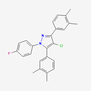 4-chloro-3,5-bis(3,4-dimethylphenyl)-1-(4-fluorophenyl)-1H-pyrazole