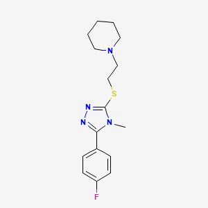 1-(2-{[5-(4-fluorophenyl)-4-methyl-4H-1,2,4-triazol-3-yl]sulfanyl}ethyl)piperidine