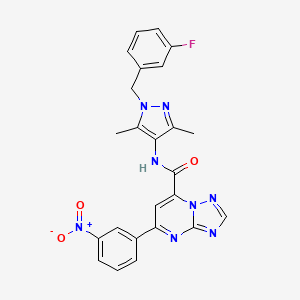 N-[1-(3-fluorobenzyl)-3,5-dimethyl-1H-pyrazol-4-yl]-5-(3-nitrophenyl)[1,2,4]triazolo[1,5-a]pyrimidine-7-carboxamide