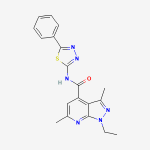 1-ethyl-3,6-dimethyl-N-(5-phenyl-1,3,4-thiadiazol-2-yl)-1H-pyrazolo[3,4-b]pyridine-4-carboxamide