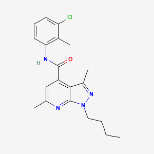 1-butyl-N-(3-chloro-2-methylphenyl)-3,6-dimethyl-1H-pyrazolo[3,4-b]pyridine-4-carboxamide