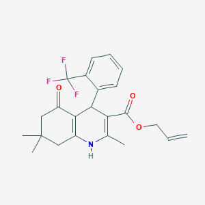 Prop-2-en-1-yl 2,7,7-trimethyl-5-oxo-4-[2-(trifluoromethyl)phenyl]-1,4,5,6,7,8-hexahydroquinoline-3-carboxylate