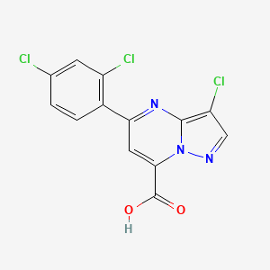 3-Chloro-5-(2,4-dichlorophenyl)pyrazolo[1,5-a]pyrimidine-7-carboxylic acid