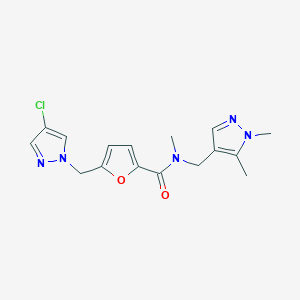 5-[(4-chloro-1H-pyrazol-1-yl)methyl]-N-[(1,5-dimethyl-1H-pyrazol-4-yl)methyl]-N-methylfuran-2-carboxamide