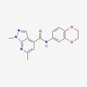 N-(2,3-dihydro-1,4-benzodioxin-6-yl)-1,6-dimethyl-1H-pyrazolo[3,4-b]pyridine-4-carboxamide