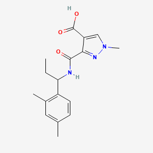 3-{[1-(2,4-dimethylphenyl)propyl]carbamoyl}-1-methyl-1H-pyrazole-4-carboxylic acid