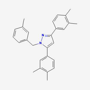 3,5-bis(3,4-dimethylphenyl)-1-(3-methylbenzyl)-1H-pyrazole