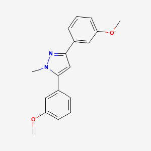 molecular formula C18H18N2O2 B10918230 3,5-bis(3-methoxyphenyl)-1-methyl-1H-pyrazole 