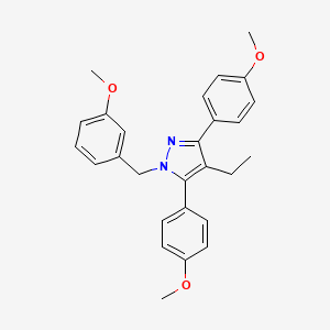 4-ethyl-1-(3-methoxybenzyl)-3,5-bis(4-methoxyphenyl)-1H-pyrazole