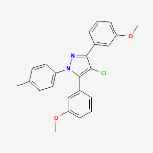 4-chloro-3,5-bis(3-methoxyphenyl)-1-(4-methylphenyl)-1H-pyrazole