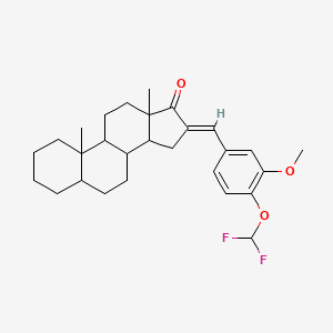 molecular formula C28H36F2O3 B10918242 (16E)-16-[4-(difluoromethoxy)-3-methoxybenzylidene]androstan-17-one 