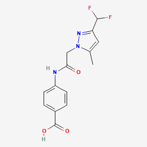 4-({[3-(difluoromethyl)-5-methyl-1H-pyrazol-1-yl]acetyl}amino)benzoic acid