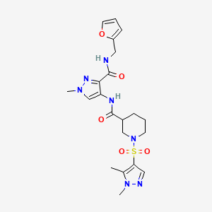 1-[(1,5-dimethyl-1H-pyrazol-4-yl)sulfonyl]-N-{3-[(furan-2-ylmethyl)carbamoyl]-1-methyl-1H-pyrazol-4-yl}piperidine-3-carboxamide