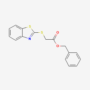 molecular formula C16H13NO2S2 B10918369 Benzyl (1,3-benzothiazol-2-ylsulfanyl)acetate 