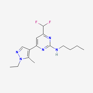 N-butyl-4-(difluoromethyl)-6-(1-ethyl-5-methyl-1H-pyrazol-4-yl)pyrimidin-2-amine