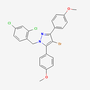 4-bromo-1-(2,4-dichlorobenzyl)-3,5-bis(4-methoxyphenyl)-1H-pyrazole